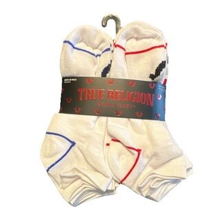 True Religion Men's White & Black Quarter Socks - 20 Pairs